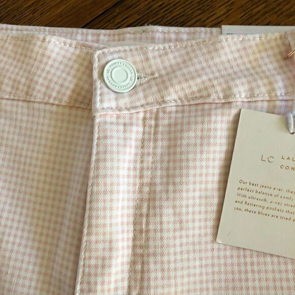 NEW Lauren Conrad Pink and White Check Shorts NWT Soft Girl - Picture 7 of 13
